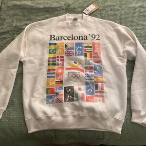 Olympics Graphic Crew Sweatshirt - Barcelona | Abercrombie | Size: S | NWT